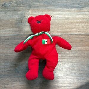 Vintage (1999) McDonald’s Ty Beanie Babies “Osito” Bear Mexico Flag w/o Tag 6”